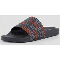 Hugo Timein All Over Logo Sliders - Black