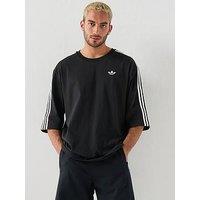 Adidas Originals Mens 3 Stripe Tee - Black