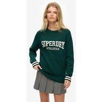 Superdry Slouchy Intarsia Graphic Knit - Green