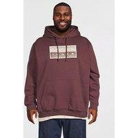 Jack & Jones Plus Fusion Box Hoodie - Fudge