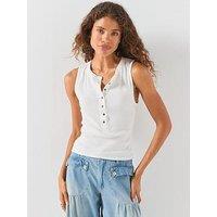 Free People Jamie Henley Tank Top - White