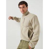 Jack & Jones Men'S Mason Fleece Zip Sweater - Light Khaki
