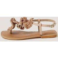 Monsoon Rosa Raffia Thong Sandal - Cream