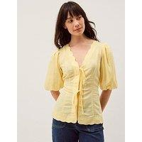 Monsoon Willow Tie Top - Yellow