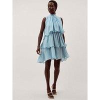 Monsoon Elle Tiered Dress - Blue