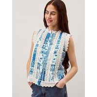 Monsoon Soleil Print Tank - Blue