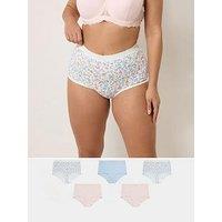 Yours Curve 5 Pack Floral Print Full Briefs