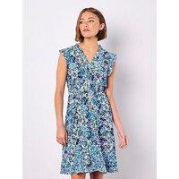 Apricot Floral Ditsy Mini Dress - Blue