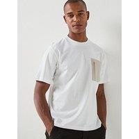 Jack & Jones Fusion Woven Pocket T-Shirt - Bright White