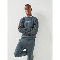 Jack & Jones Men'S Crew Neck Logo Sweatshirt - Turbulence