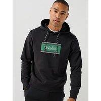 Jack & Jones Men'S Graphic Hoodie With Kangaroo Pocket - Black