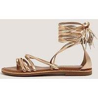 Monsoon Gia Grecian Metallic Sandals - Gold