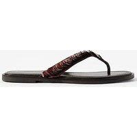 Mint Velvet Freya Pearl Detail Flip Flop Sandals - Brown