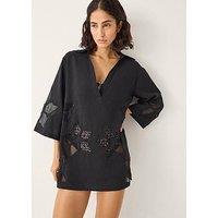 Monsoon Joanna Cutwork Shirt - Black