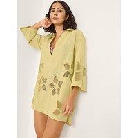 Monsoon Joanna Cutwork Shirt - Green