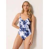 Long Tall Sally Inky Twist Strap Swimsuit - White