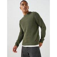 Jack & Jones Dover Crew Neck Knitted Jumper - Khaki