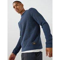 Jack & Jones Men'S Dover Crew Neck Knitted Jumper - Navy