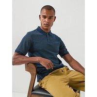 Jack & Jones Men'S Austin Twisted Short Sleeve Polo Shirt - Navy