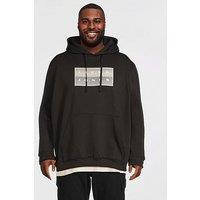 Jack & Jones Plus Fusion Box Hoodie - Black