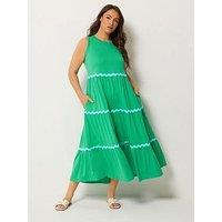 Yours Curve Contrast Ric Trim Dress