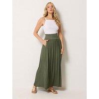 Long Tall Sally Waist Detail Maxi Skirt - Green