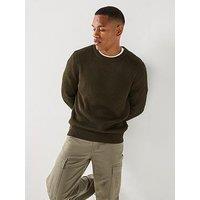 Jack & Jones Panel Knitted Jumper - Dark Green