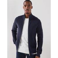 Jack & Jones Perfect Rib Full Zip Knitted Cardigan - Night Sky