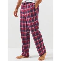 Jack & Jones Mens Edwin Drawcord Waist Checked Pyjama Trousers - Windsor Wine