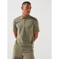 Jack & Jones Premium Ethan Zip Polo Shirt - Khaki