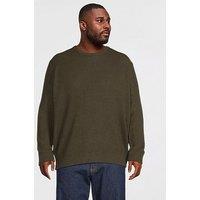 Jack & Jones Plus Panel Knitted Jumper - Rosin