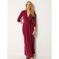 Long Tall Sally Drape Wrap Dress - Red