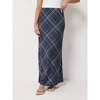 Pixiegirl Petite Maxi Check Skirt - Blue