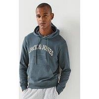 Jack & Jones Men'S Denver Logo Graphic Hoodie - Turbulence