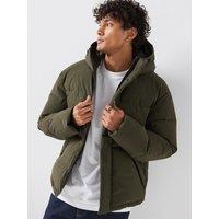 Jack & Jones Men'S Soho Hooded Puffer Jacket - Khaki