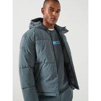Jack & Jones Soho Hooded Puffer - Dark Grey