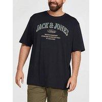 Jack & Jones Men'S Plus Denver Logo Short Sleeve T-Shirt - Navy