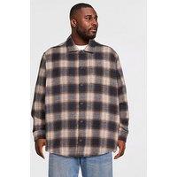 Jack & Jones Men'S Plus Soho Ollie Long Sleeve Overshirt - Navy Blazer