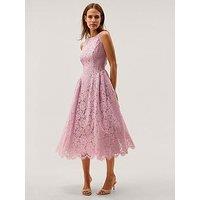 Monsoon Lydia Lace Dress - Pink