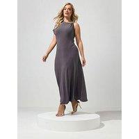 Yours Curve Buckle Detail Shoulder Dress