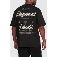 Jack & Jones Plus Norrebro Typo T-Shirt - Black