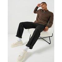 Jack & Jones Emil Knitted Long Sleeve Polo Shirt - Brown