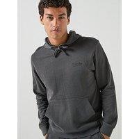 Jack & Jones Men'S Graphic Hoodie With Kangaroo Pocket - Dark Grey