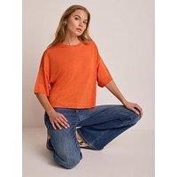 Mint Velvet Orange Linen Blend T-Shirt