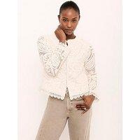 Mint Velvet Neutral Crochet Jacket