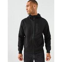 Jack & Jones Fusion Full Zip Hoodie - Black