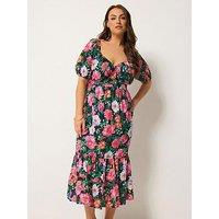Yours Curve Milkmaid Midaxi Dress