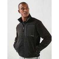 Jack & Jones Mason Fleece Zip Sweatshirt - Black