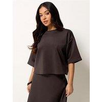 Pixiegirl Petite Boxy T-Shirt - Brown