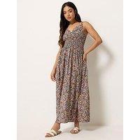 Pixiegirl Petite Ditsy Wrap Maxi Dress - Black